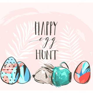 Pink Easter collage wallpaper