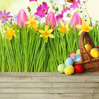 Easter flowers meadow wallpaper