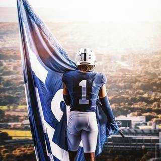 Blue football wallpaper