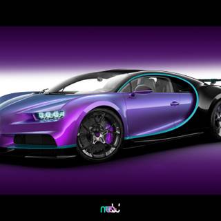 Purple Bugatti wallpaper