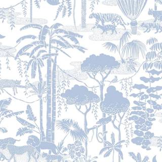 Dusty blue wallpaper