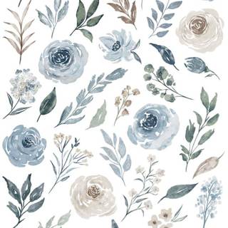 Dusty blue wallpaper