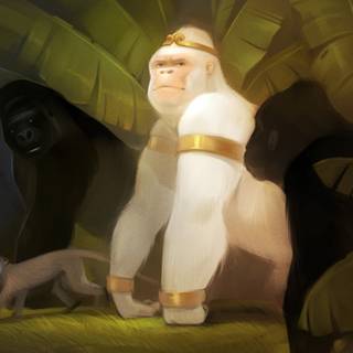 Albino monkey wallpaper