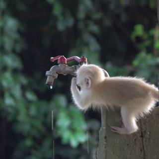 Albino monkey wallpaper