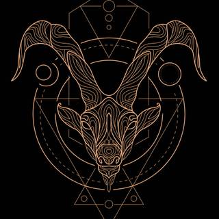 Capricorn baddie blue wallpaper