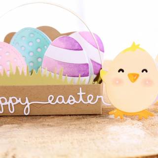 Happy Easter chickens wallpaper