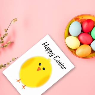 Happy Easter chickens wallpaper