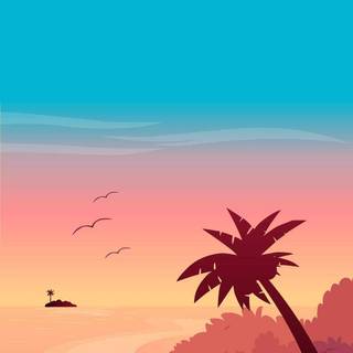 Summer pink and teal wallpaper