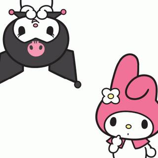 Hello Kitty and Kuromi wallpaper