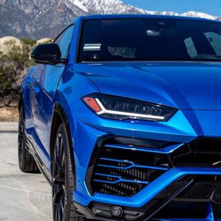 Lamborghini Urus blue wallpaper