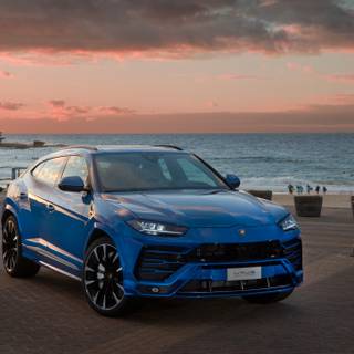 Lamborghini Urus blue wallpaper