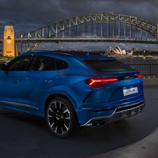 Lamborghini Urus blue wallpaper