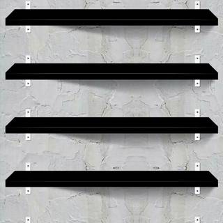 Black shelf wallpaper