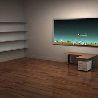 Black shelf wallpaper