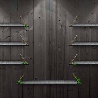 Black shelf wallpaper