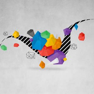 Origami 3D wallpaper