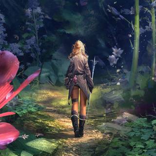Spring nature elf wallpaper