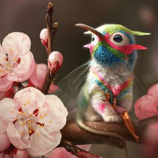 Spring nature elf wallpaper
