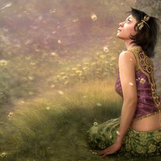 Spring nature elf wallpaper