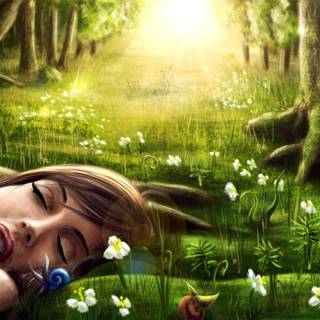 Spring nature elf wallpaper