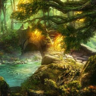 Spring nature elf wallpaper