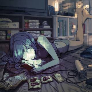 Room gaming girl wallpaper