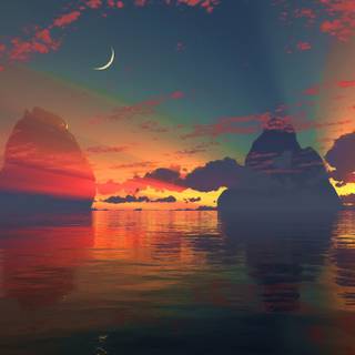 Sunrise art wallpaper
