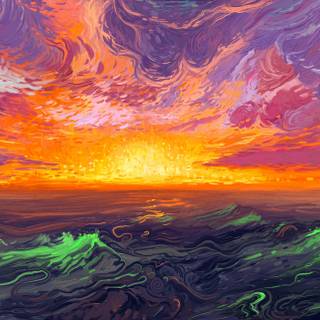 Sunrise art wallpaper