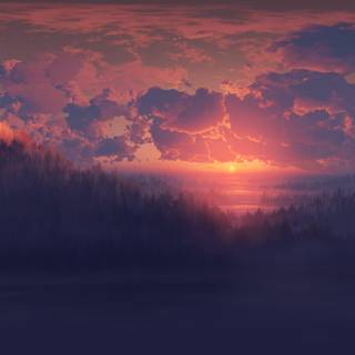 Sunrise art wallpaper
