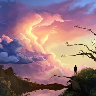 Sunrise art wallpaper