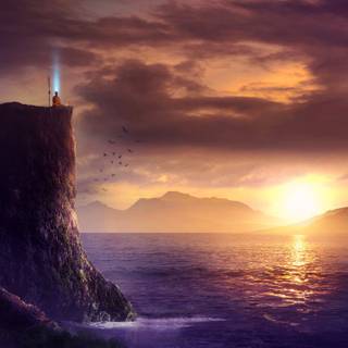 Sunrise art wallpaper