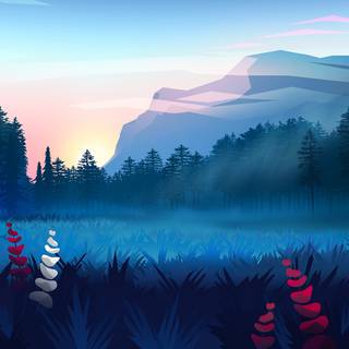 Sunrise art wallpaper