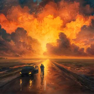 Sunrise art wallpaper