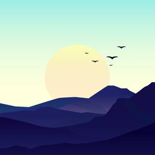 Sunrise art wallpaper