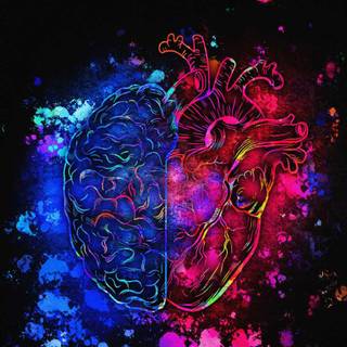 Brain and heart wallpaper