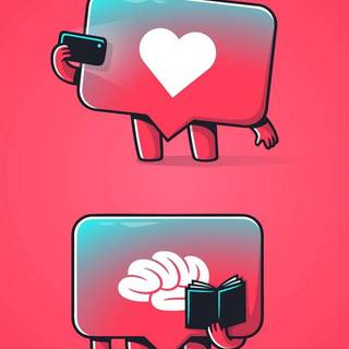 Brain and heart wallpaper