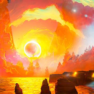 Sunrise art wallpaper