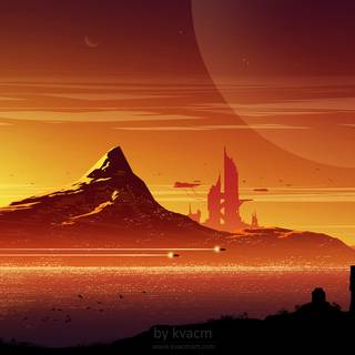 Sunrise art wallpaper