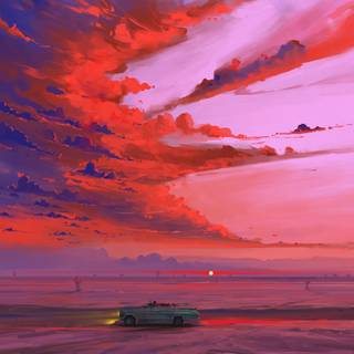 Sunrise art wallpaper