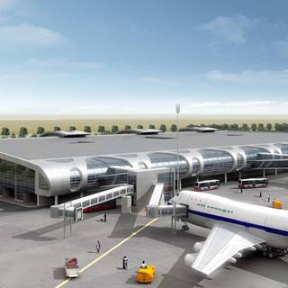 Airport terminal wallpaper