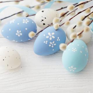 Easter light blue wallpaper