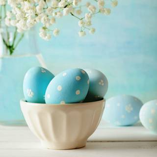 Easter light blue wallpaper