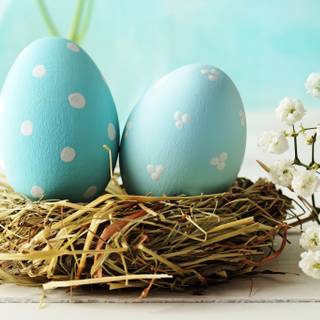 Easter light blue wallpaper