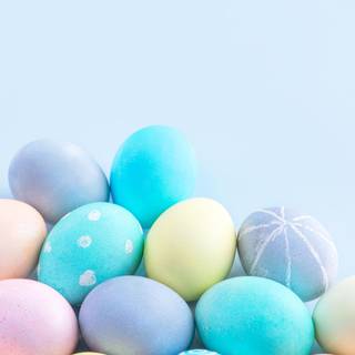 Easter light blue wallpaper