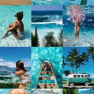 Summer ocean vibes wallpaper