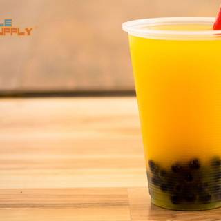 Mango summer boba wallpaper