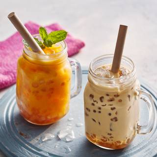 Mango summer boba wallpaper