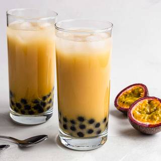 Mango summer boba wallpaper