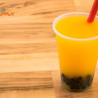 Mango summer boba wallpaper
