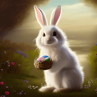Funny Easter bunny wallpaper